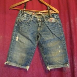 Paige Denim Brumuda Blue Jean Shorts Size 25